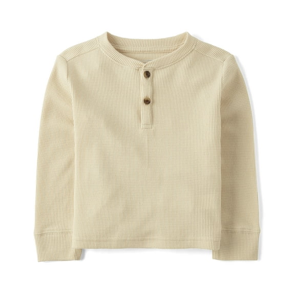The Children's Place Toddler Boys Long Sleeve Thermal Henley Top, Sizes 6M-5T