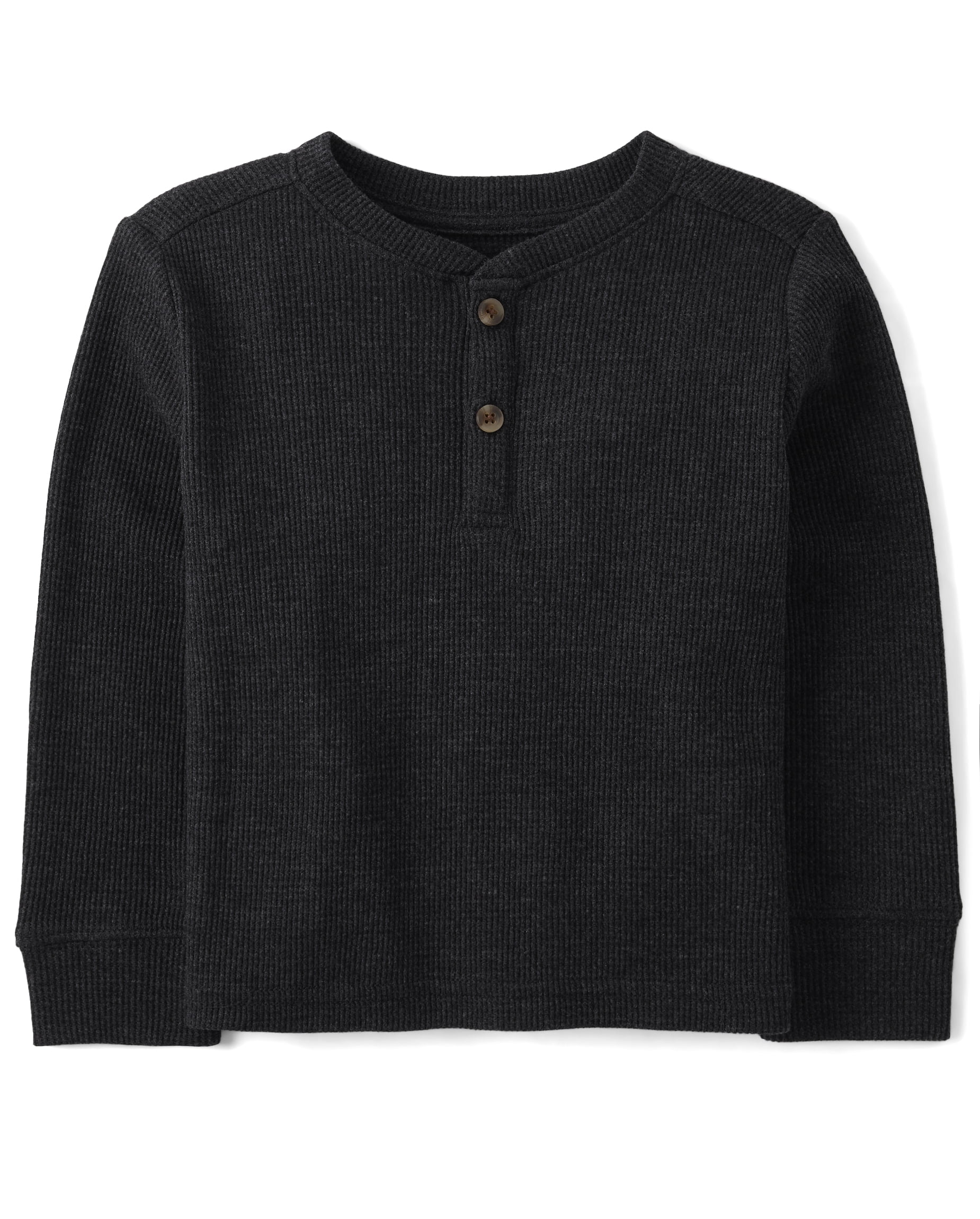 The Children's Place Toddler Boys Long Sleeve Thermal Henley Top, Sizes 6M-5T