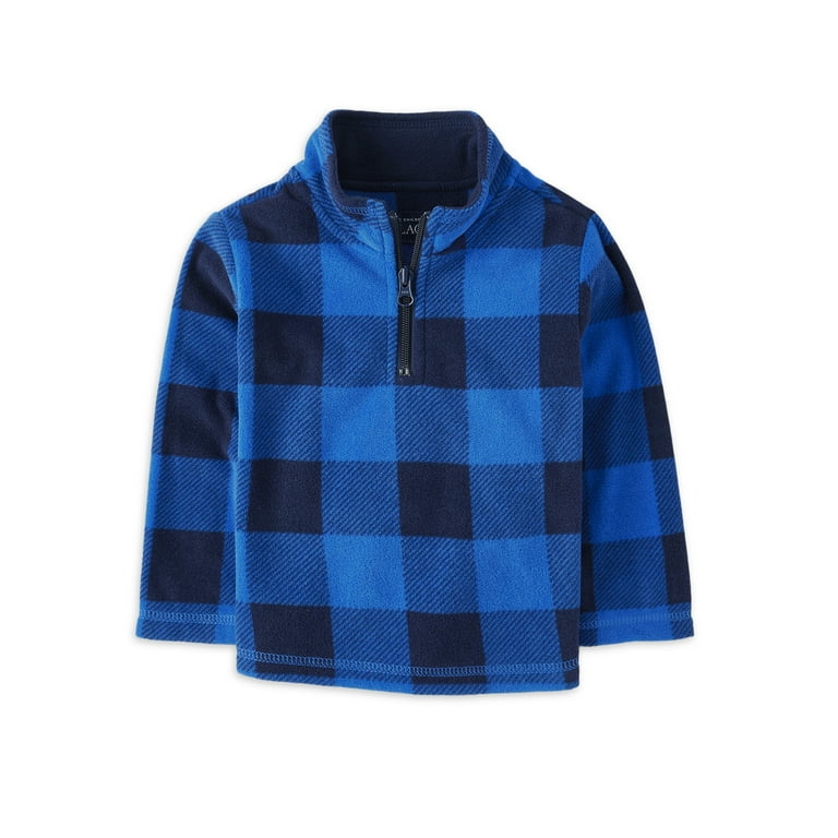 The Children s Place Toddler Boys Fleece Winter Quarter Zip Jacket Sizes 2T 5T Walmart