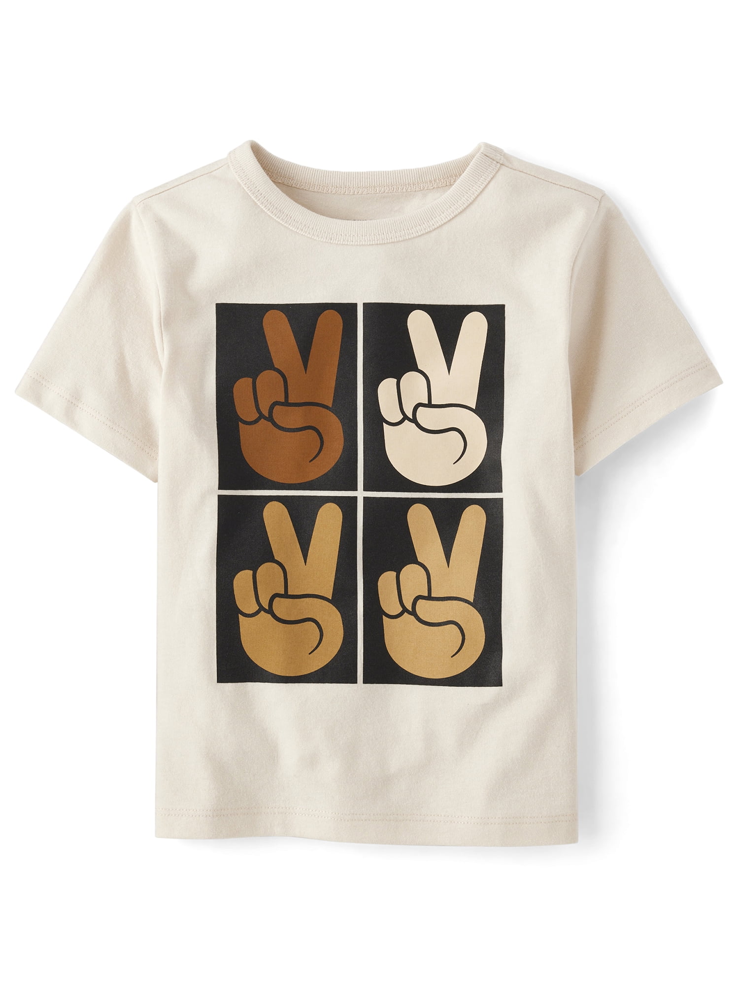 The Children's Place Toddler Boys Short Sleeve Peace Graphic T-Shirt, Sizes 2T-5T