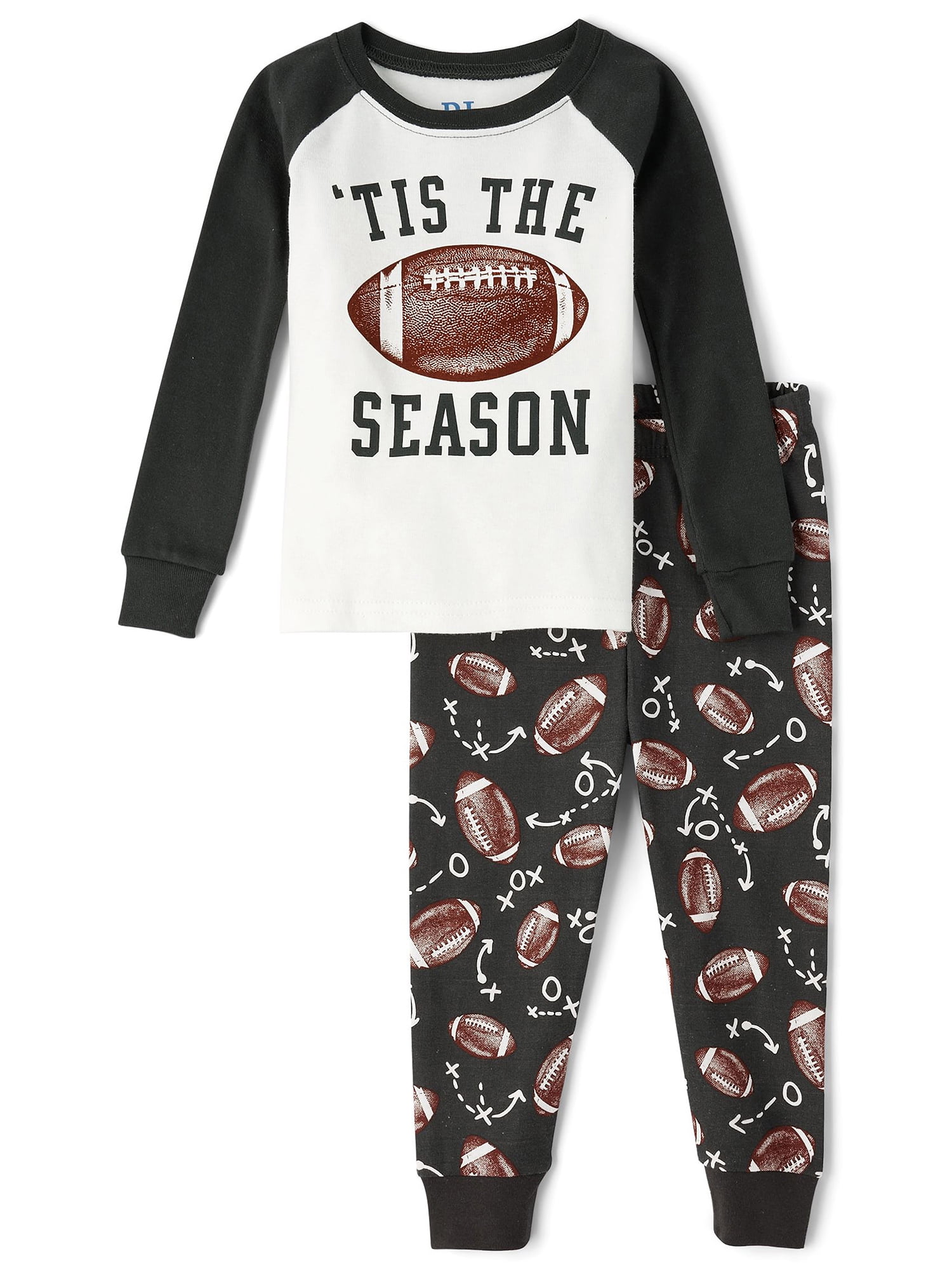 The Children's Place Toddler Boys Snug Fit Football Cotton PJs, Sizes 12M-5T