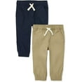 thumbnail image 1 of The Children's Place Toddler Boys Stretch Pull-On Jogger Pant, 2-Pack, Sizes 2T-5T, 1 of 5