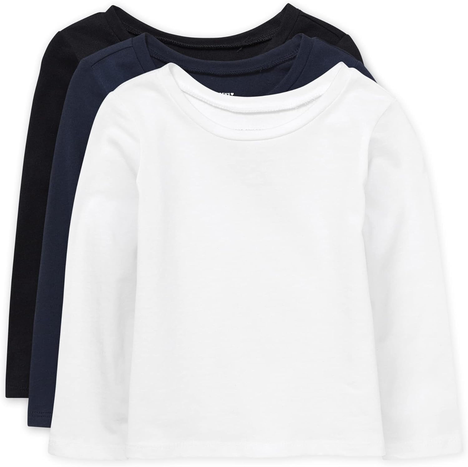 The Children's Place Toddler Girls Long Sleeve T-Shirt, 3-Pack, Sizes 12M-5T