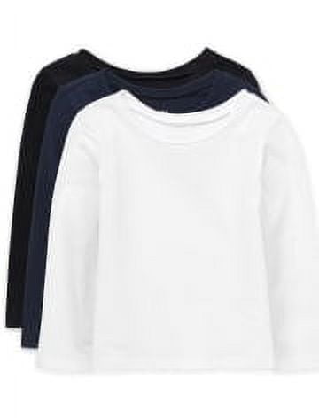 The Children's Place Toddler Girls Long Sleeve T-Shirt, 3-Pack, Sizes 12M-5T