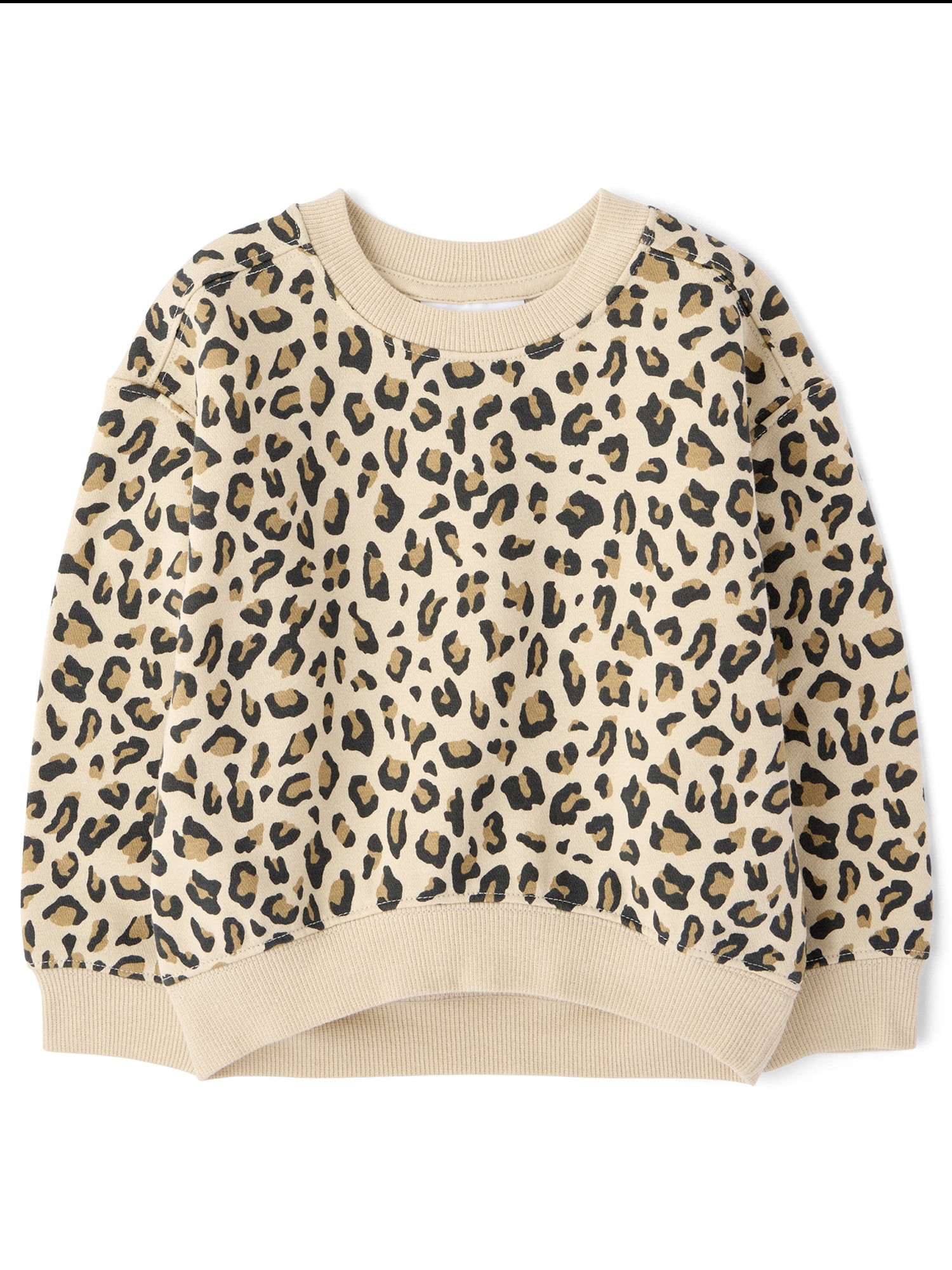 The Children's Place Toddler Girls Active Long Sleeve Print Premium Fleece Sweatshirt, Sizes 12M-5T