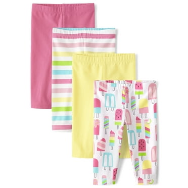 The Children's Place Toddler Girls Assorted Capri Leggings, 4-Pack, Sizes 12M-5T