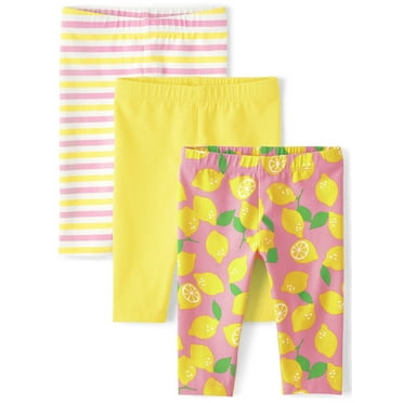 The Children's Place Toddler Girls Capri Length Leggings, 3-Pack, Sizes 2T-5T