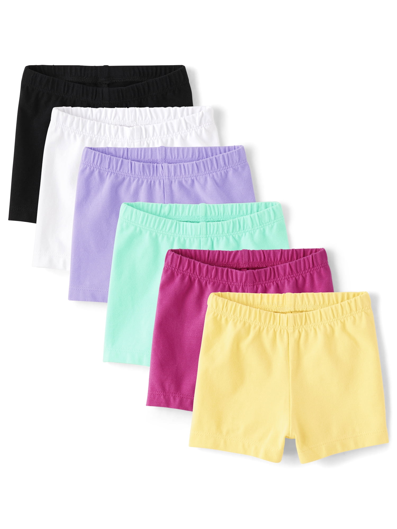 The Children's Place Toddler Girls Cartwheel Shorts, 6Pack, Sizes 2T5T