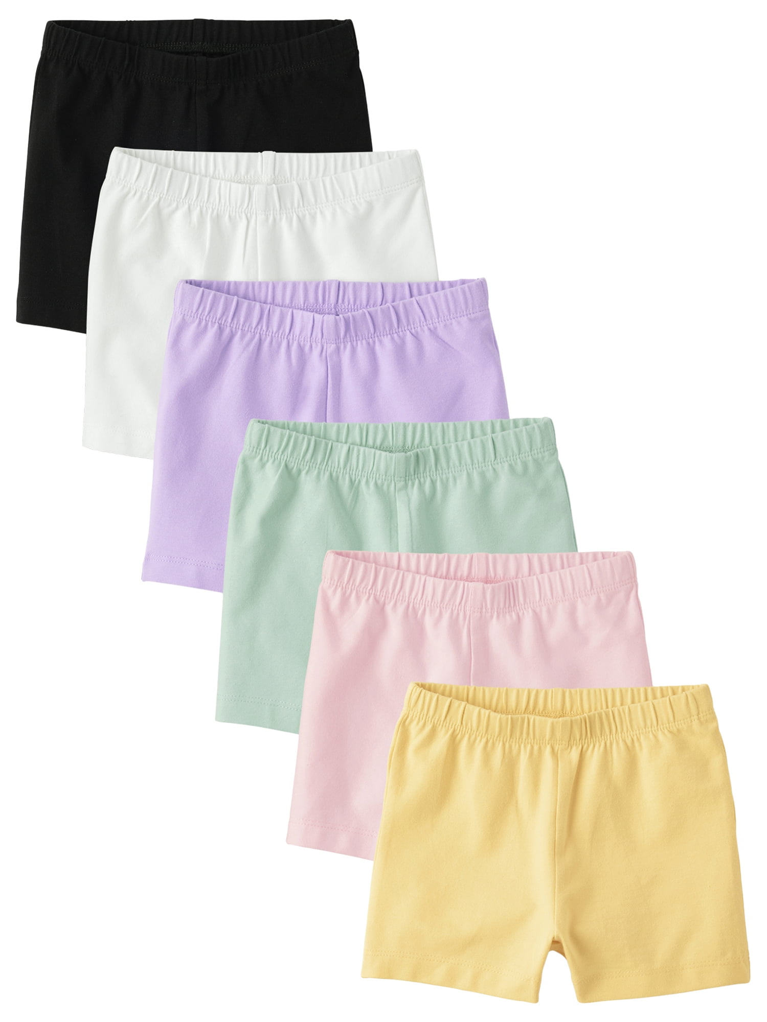 The Children's Place Toddler Girls Everyday Cartwheel Shorts, 6-Pack, Sizes 12M-5T
