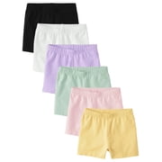 The Childrens Place Toddler Girls Everyday Cartwheel Shorts, 6-Pack, Sizes 12M-5T