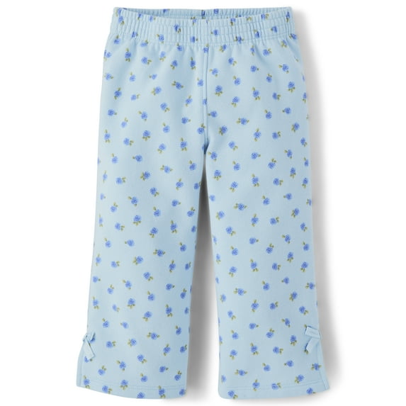 The Children's Place Toddler Girls Fleece Wide Leg Lounge Pants, Sizes 12M-5T