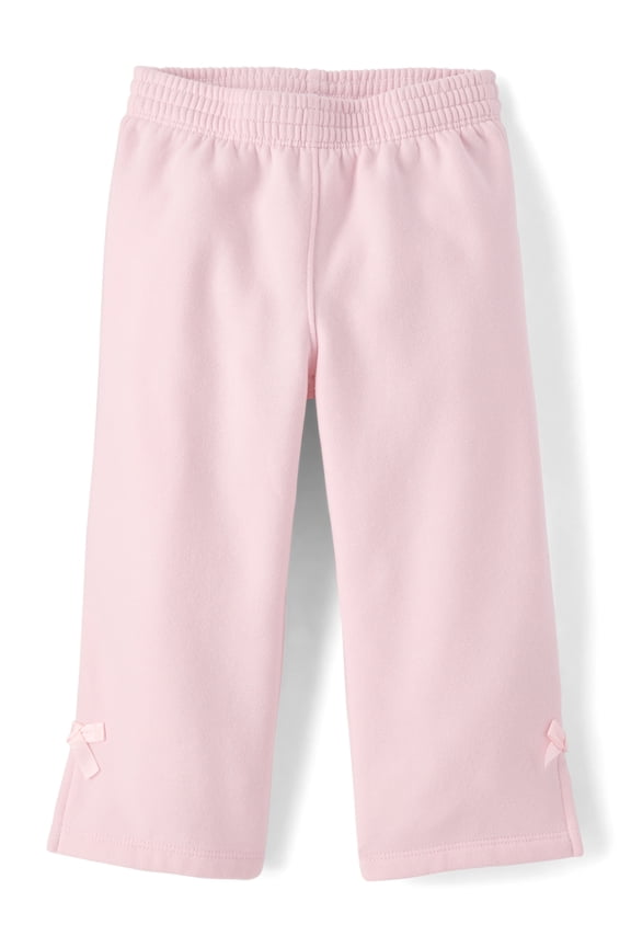 Toddler Girls Fleece Wide Leg Lounge Pants, Sizes 12M-5T
