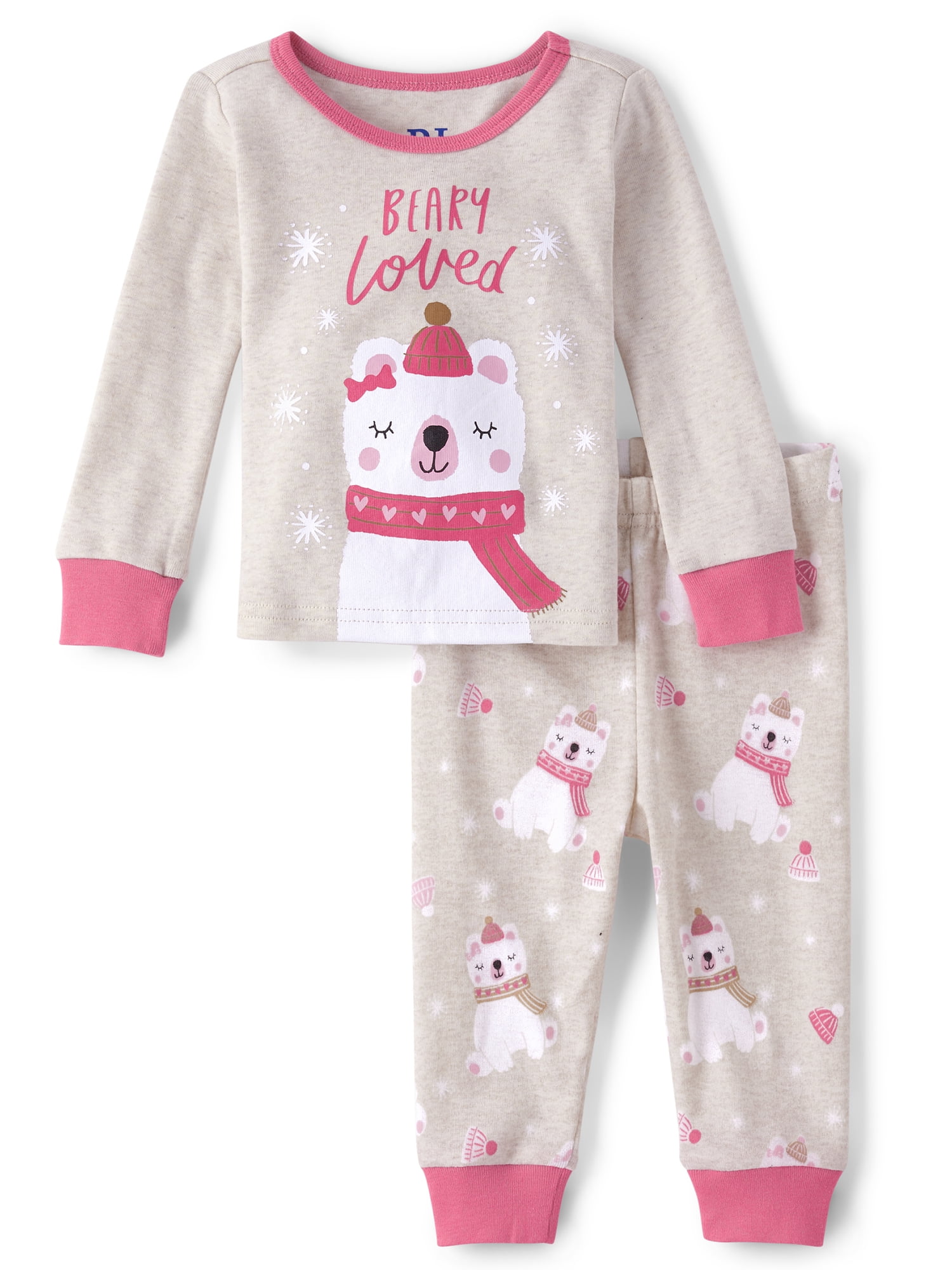 The Children's Place Toddler Girls Holiday Long Sleeve Top and Pant 2