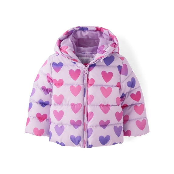 The Children's Place Toddler Girls Hooded Zip-Up Puffer Jacket, Sizes 12M-5T