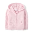 thumbnail image 1 of The Children's Place Toddler Girls Long Sleeve Bow Fleece Zip Up Hoodie, Sizes 12M-5T, 1 of 3