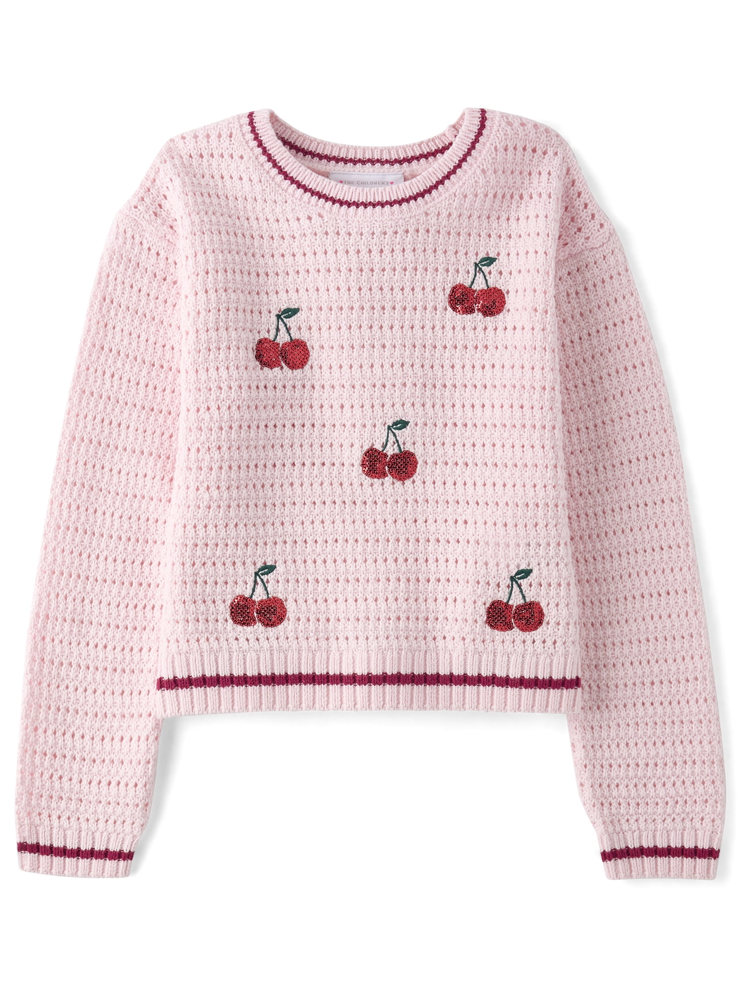The Children's Place Toddler Girls Long Sleeve Embellished Sweater, Sizes 12M-5T