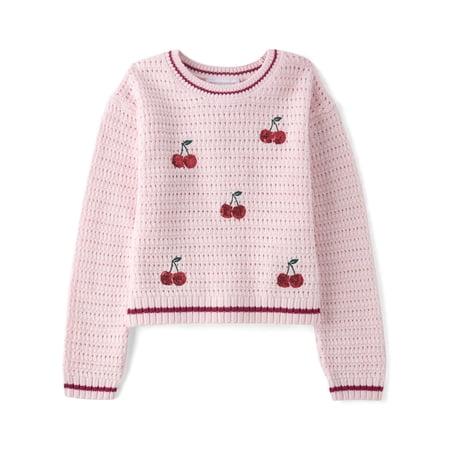 The Children's Place Toddler Girls Long Sleeve Embellished Sweater, Sizes 12M-5T