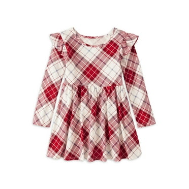 The Children's Place Toddler Girls Long Sleeve Key Item Dress, Sizes 6M-5T