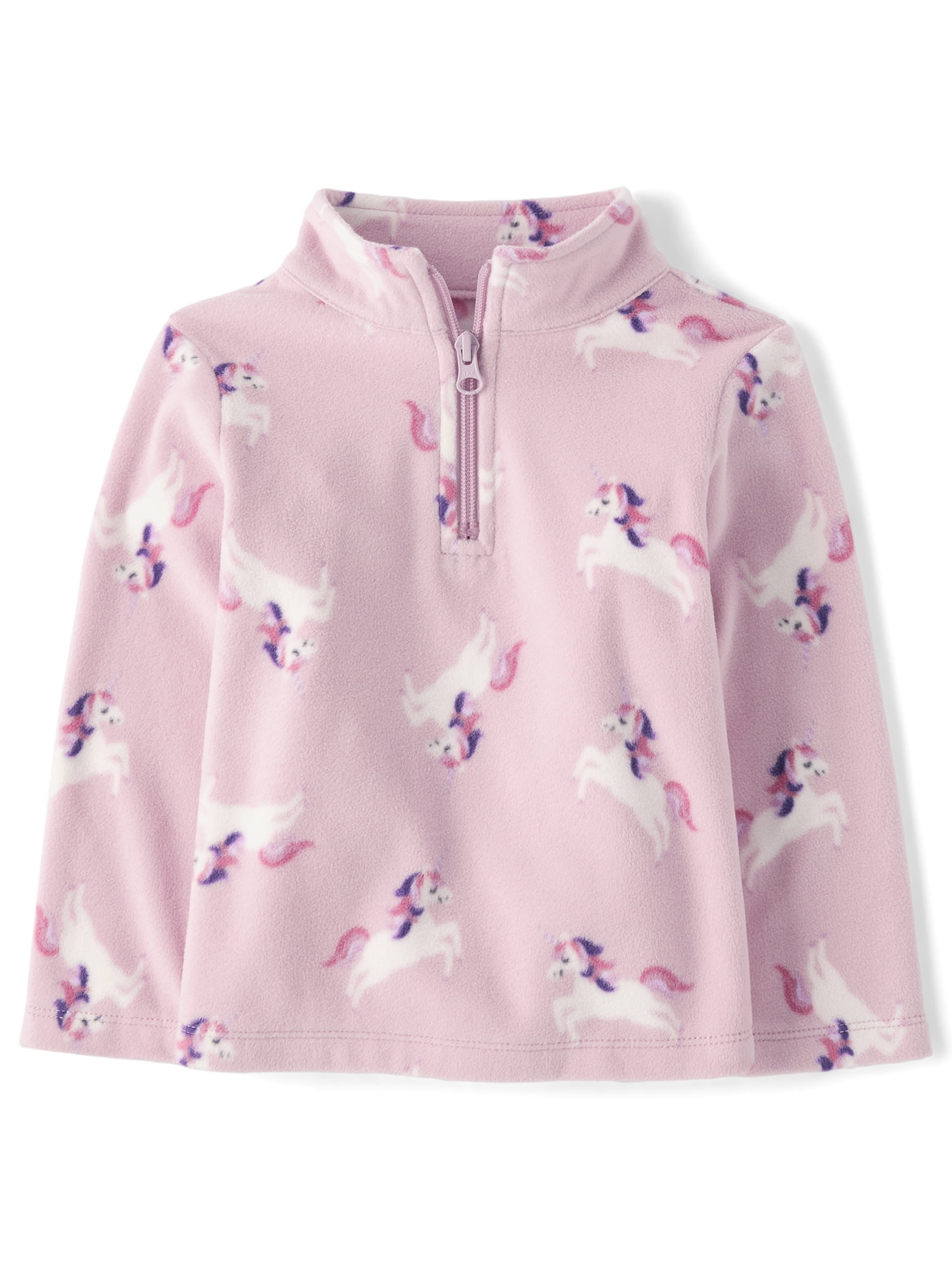 Walmart daily deals:  The Children's Place Toddler Girls Long Sleeve Microfleece Half Zip Pullover, Sizes 12M-5T