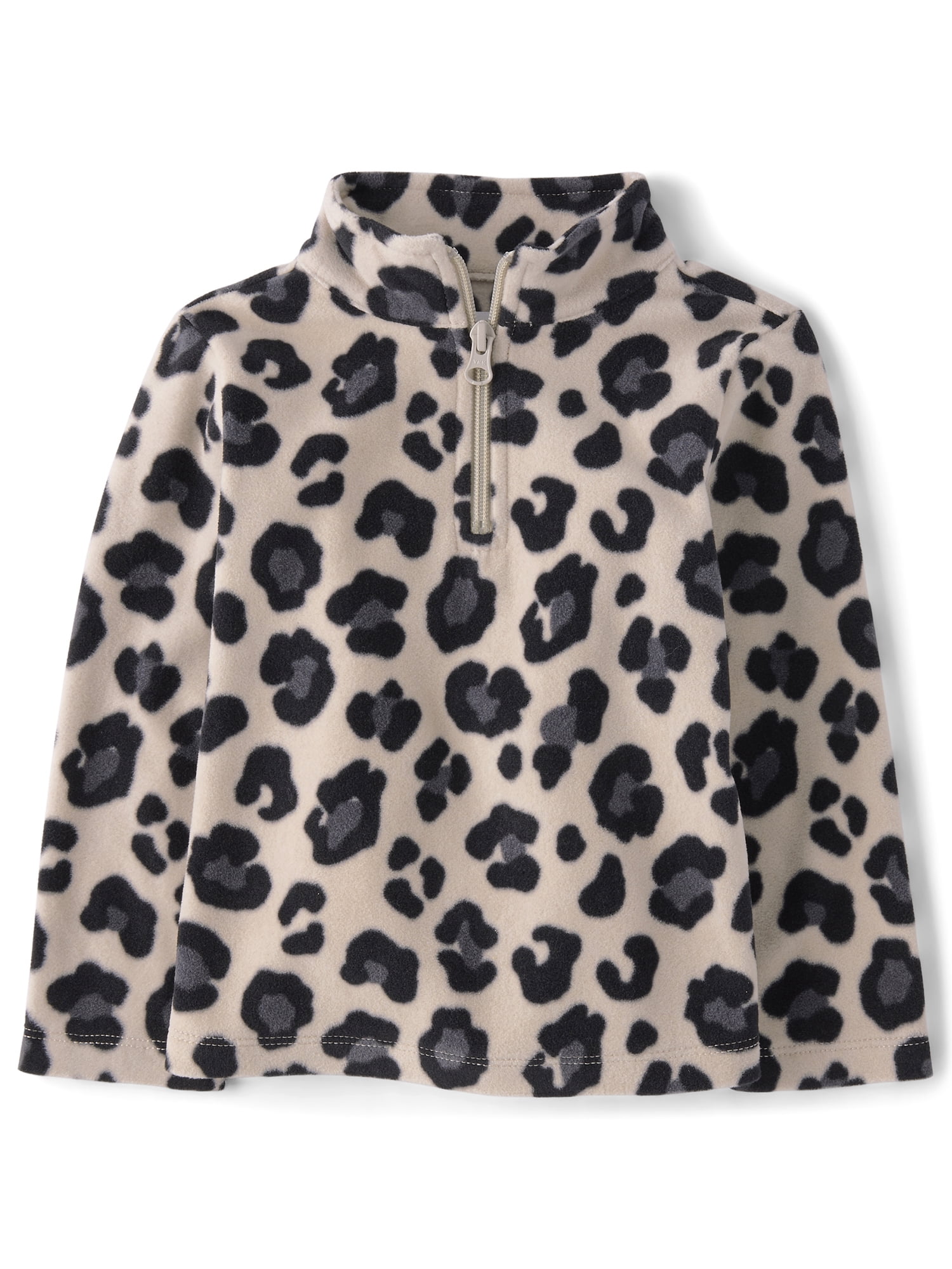 The Children's Place Toddler Girls Long Sleeve Microfleece Half Zip Pullover, Sizes 12M-5T
