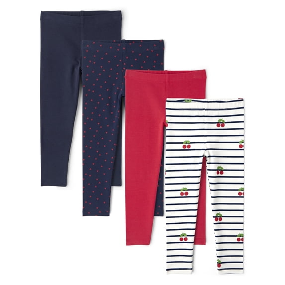 The Children's Place Toddler Girls Print Leggings, 4-Pack, Sizes 12M-5T