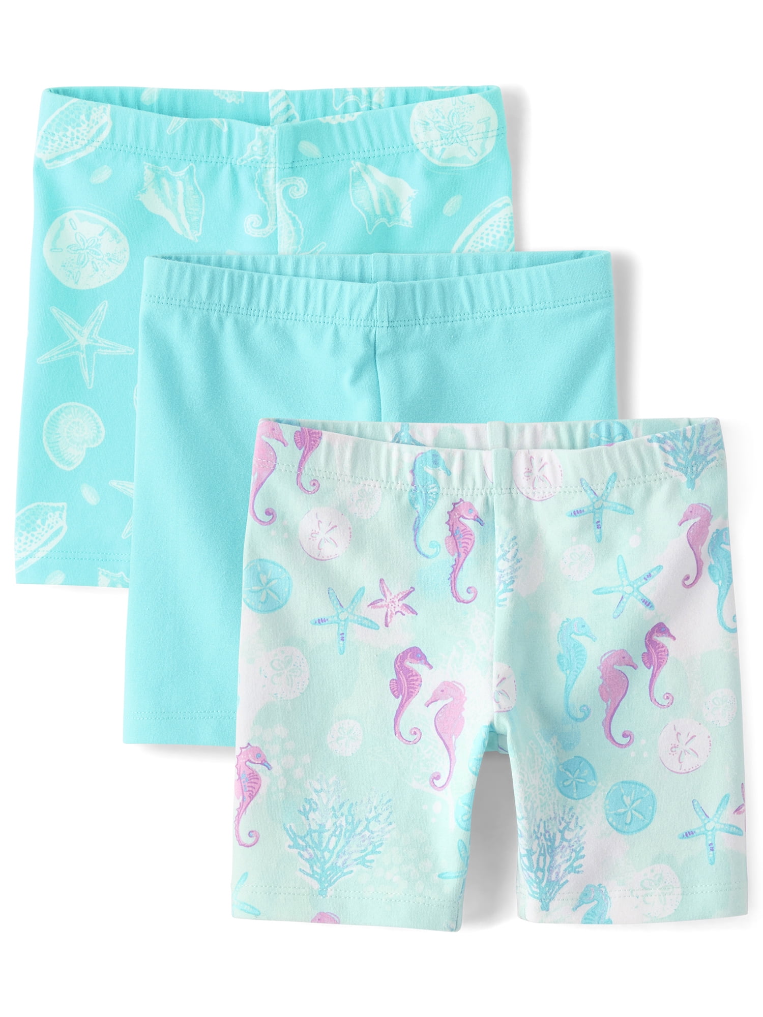 The Children's Place Toddler Girls Printed Bike Shorts, 3-Pack, Sizes 12M-5T