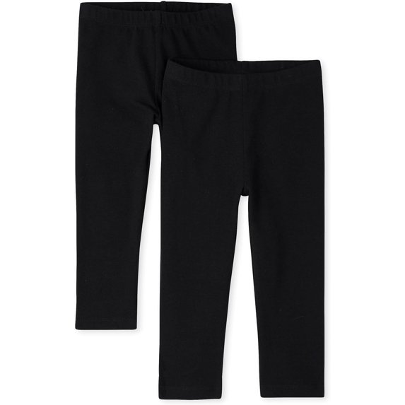 The Children's Place Toddler Girls Pull-On Leggings, 2-Pack, Sizes 12M-5T