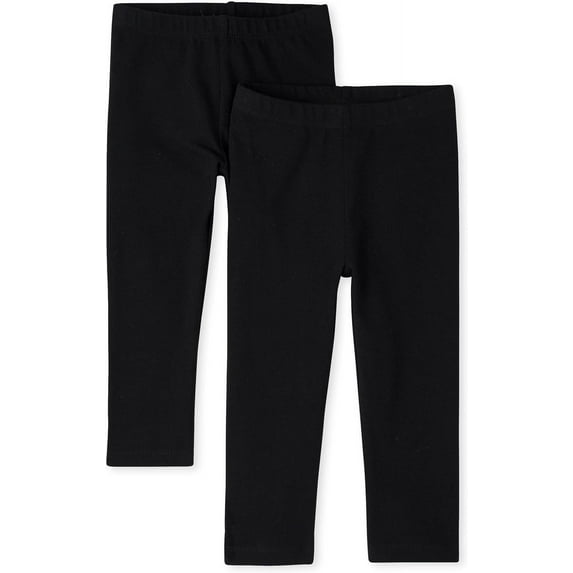 The Children's Place Toddler Girls Pull-On Leggings, 2-Pack, Sizes 12M-5T