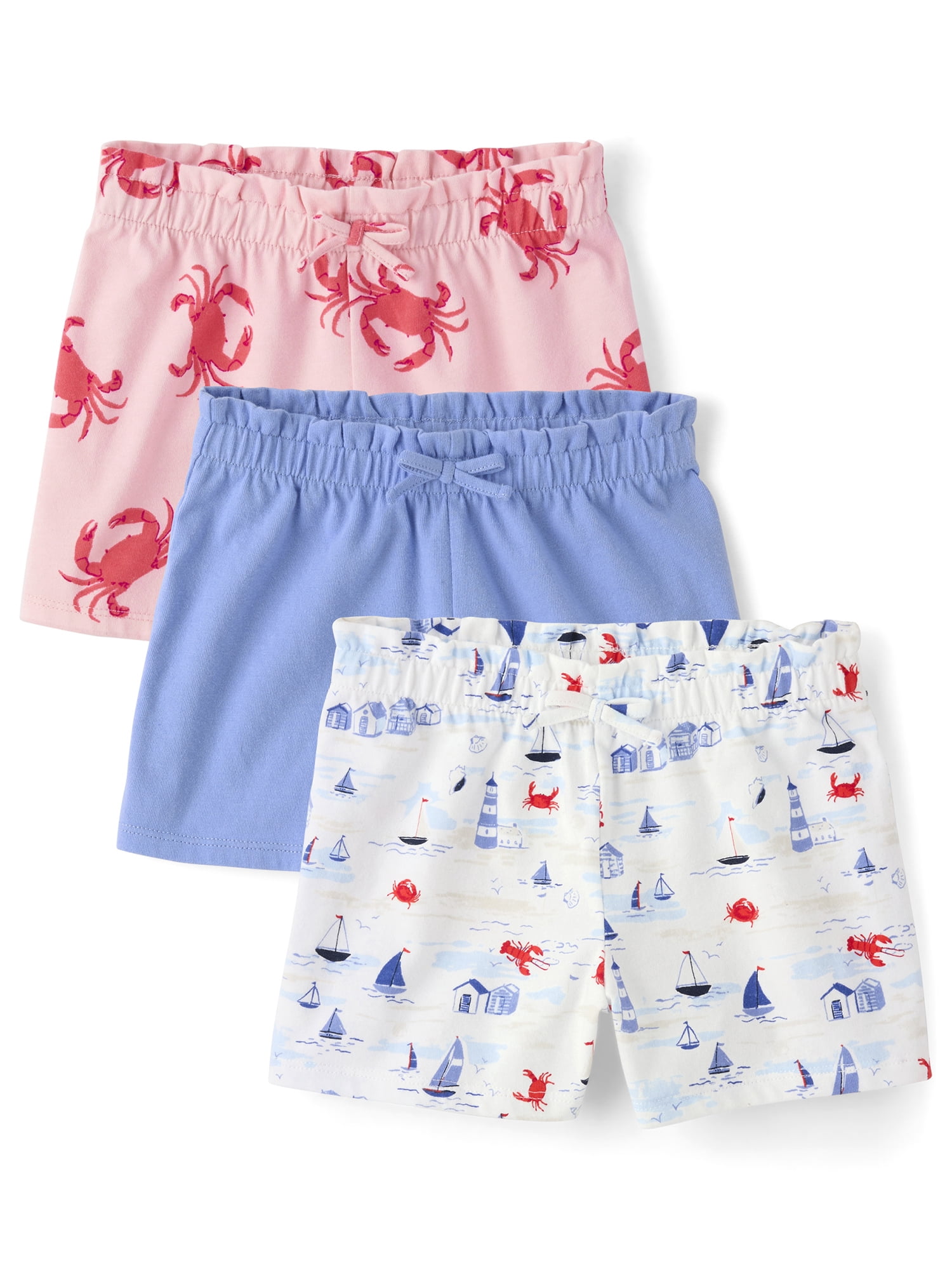 The Children's Place Toddler Girls Pull On Paperbag Waist Shorts, 3 ...