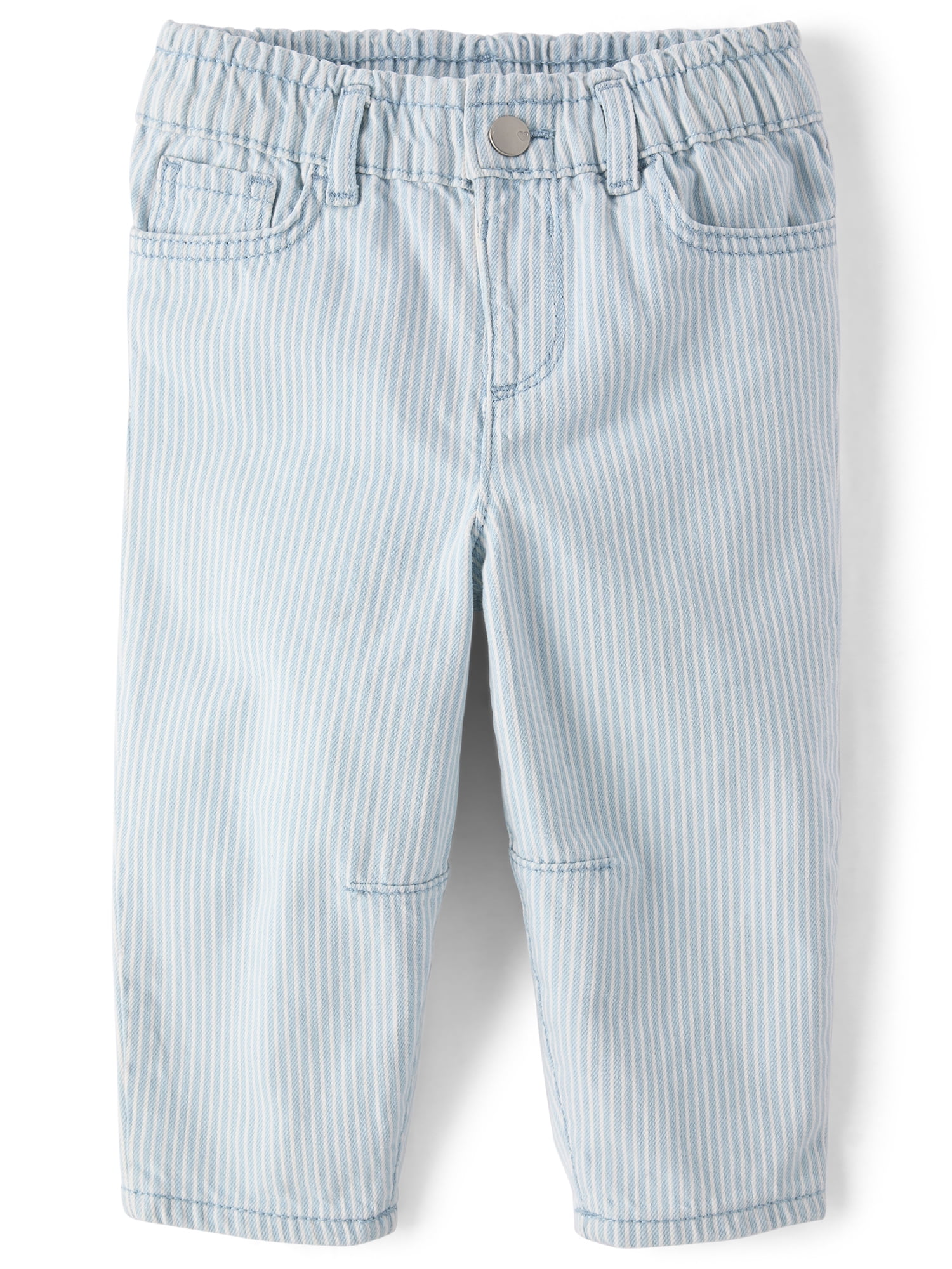 The Children's Place Toddler Girls Railroad Striped Barrel Jeans, Sizes 12M-5T