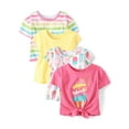 thumbnail image 1 of The Children's Place Toddler Girls Short Sleeve Assorted Tops, 4-Pack, Sizes 12M-5T, 1 of 5