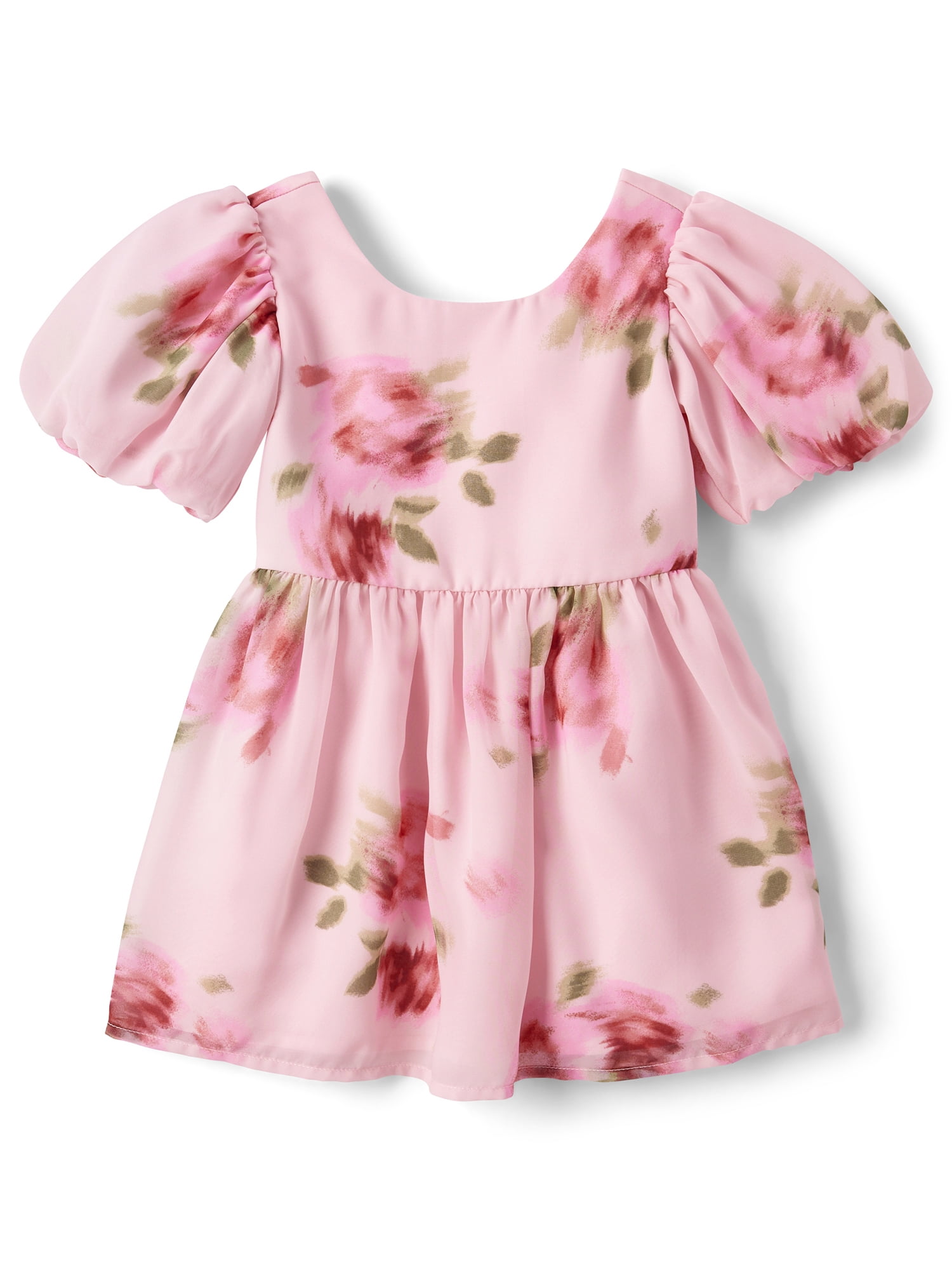 The Children's Place Toddler Girls Short Sleeve Chiffon Fit and Flare Dress, Sizes 12M-5T