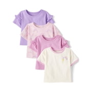 The Children's Place Toddler Girls Short Sleeve Rainbow Tee, 4-Pack, Sizes 12M-5T
