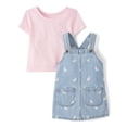 thumbnail image 1 of The Children's Place Toddler Girls Short Sleeve Skirtall Outfit Set, 2-Piece, Sizes 12M-5T, 1 of 4