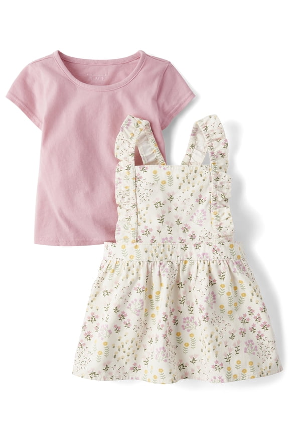 Toddler Girls Short Sleeve Skirtall Outfit Set, 2-Piece, Sizes 12M-5T