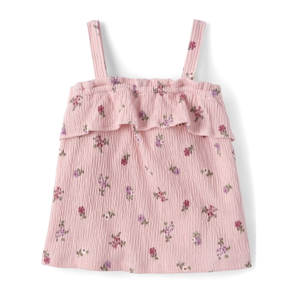 The Children's Place Toddler Girls Sleeveless Crinkle Ruffle Tank Top, Sizes 12M-5T