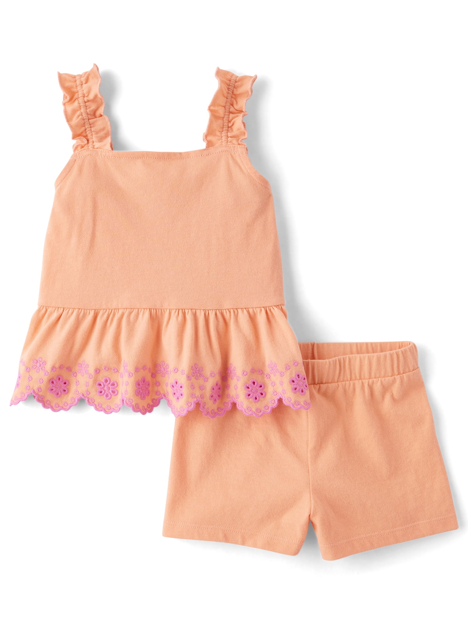 The Children's Place Toddler Girls Sleeveless Eyelet Outfit Set, 2-Piece, Sizes 12M-5T