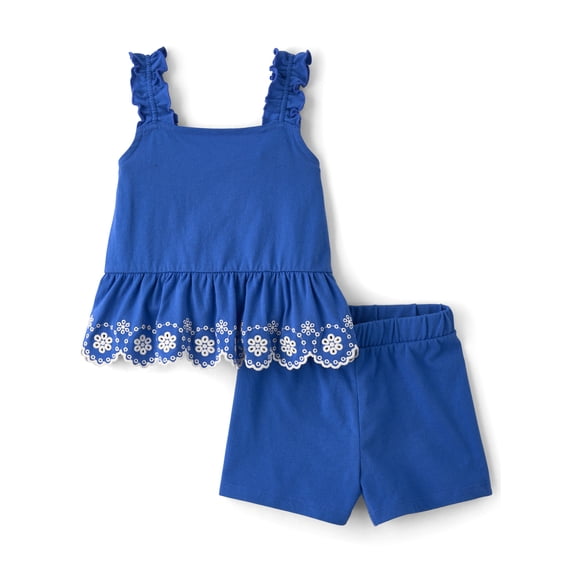 The Children's Place Toddler Girls Sleeveless Eyelet Outfit Set, 2-Piece, Sizes 12M-5T