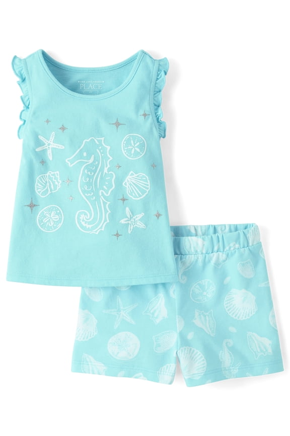 Toddler Girls Sleeveless Outfit Set, 2-Piece, Sizes 12M-5T