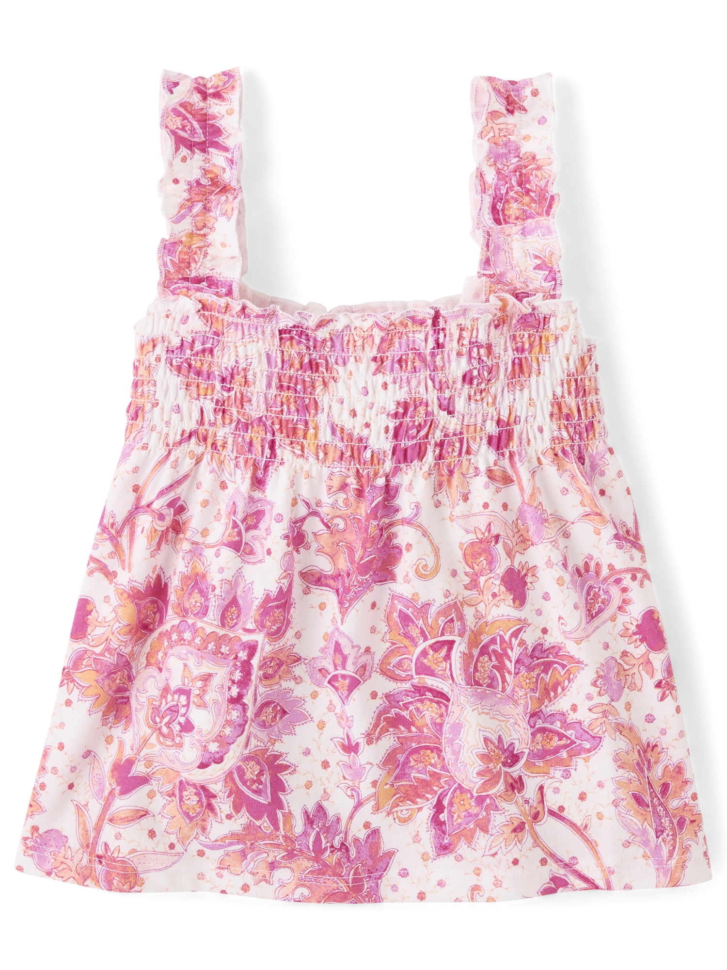 The Children's Place Toddler Girls Sleeveless Paisley Smocked Tank Top, Sizes 12M-5T