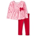 thumbnail image 1 of The Children's Place Toddler Girls Top with Leggings Set, 2-Piece, Sizes 12M-5T, 1 of 3