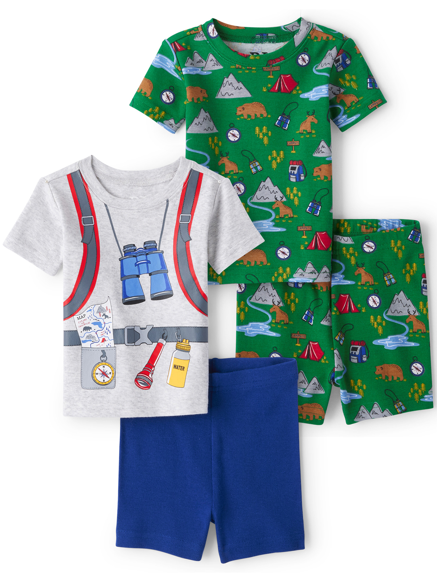 The Children's Place Toddler Unisex TightFitting Cotton 4pc Pajamas