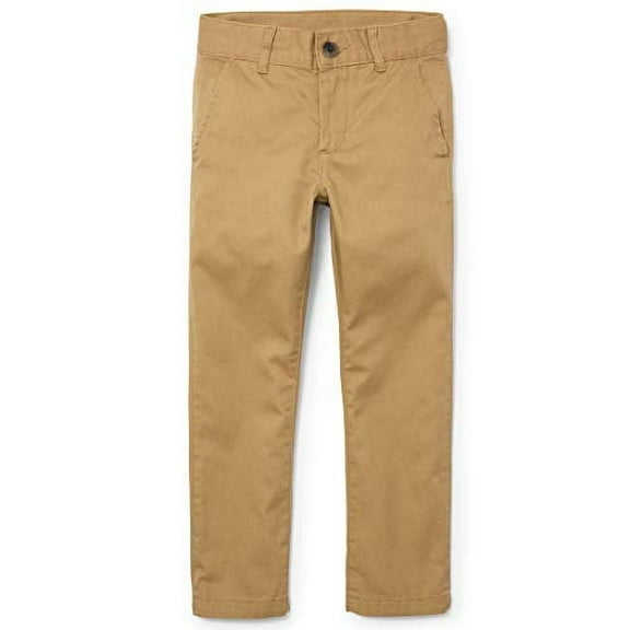 The Children's Place boys Skinny Chino Pants, Flax, 6