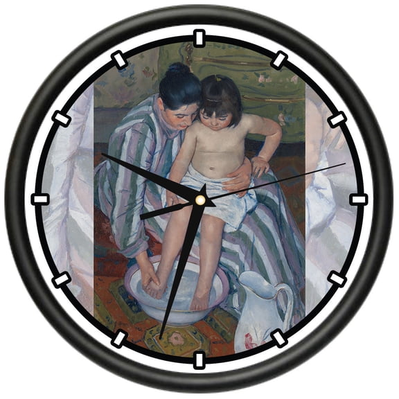 The Childs Bath  Design Wall Clock | Precision Quartz Movement | Décor For School Class Office Bedroom Decoration