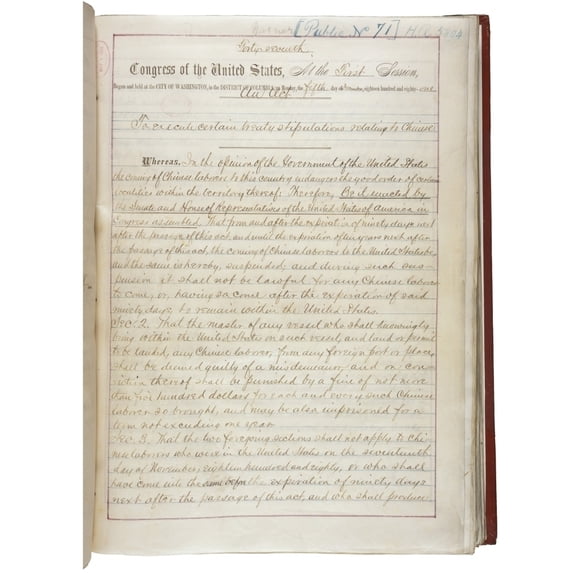 The Chinese Exclusion Act Was Approved On May 6 History (24 x 36)