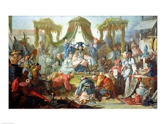 The Chinese Marriage Canvas Art - Francois Boucher (24 x 18)