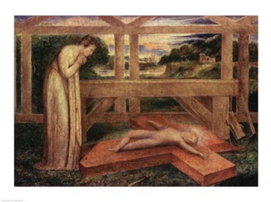 The Christ Child asleep on a Cross c1799-1800 Canvas Art - William Blake (24 x 18)