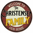 thumbnail image 1 of The Christensen Family 14" Round Metal Sign Kitchen Game Room Decor 100140038413, 1 of 1