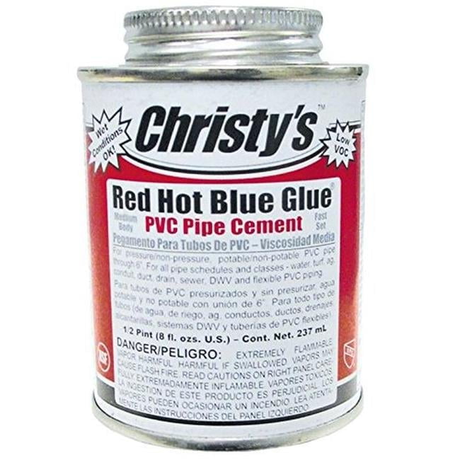 The Christian  4 oz PVC Solvent Cement Red Hot Blue Glue