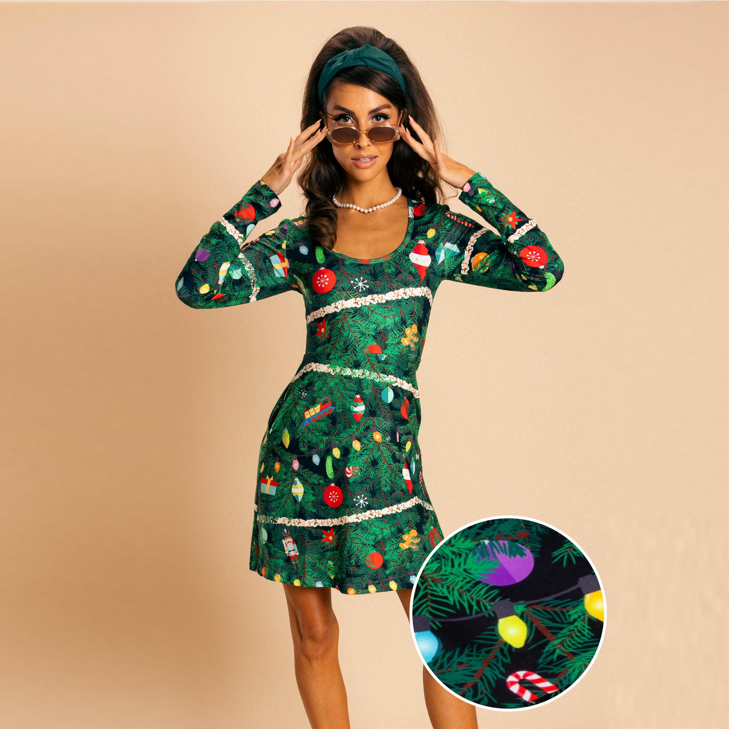 The Christmas Tree Camo - Shinesty Christmas Tree Print Skater Dress Large  - Walmart.com